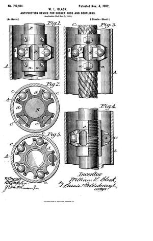 Primary view of object titled 'Antifriction Decive for Sucker-rods and Couplings'.