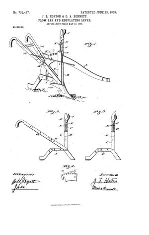 Primary view of object titled 'Plow Bar and Regulating Lever'.