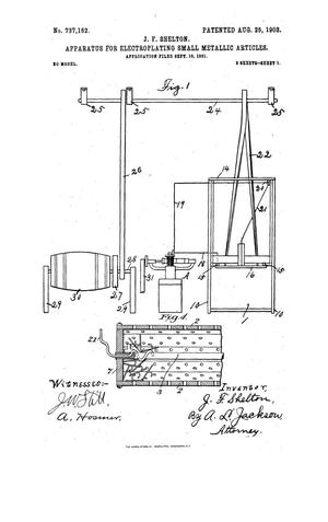 Primary view of object titled 'Apparatus for Electroplating Small Metallic Articles.'.