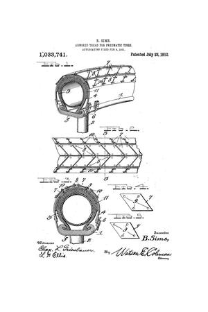 Primary view of object titled 'Armored Tread for Pneumatic Tires'.