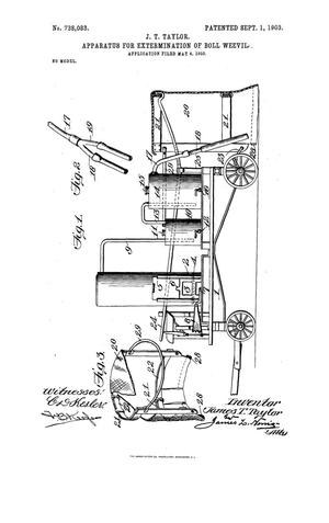 Primary view of object titled 'Apparatus for Extermination of Boll-Weevil.'.
