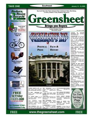 Primary view of object titled 'Greensheet (Houston, Tex.), Vol. 39, No. 589, Ed. 1 Tuesday, January 13, 2009'.