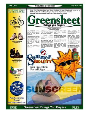 Primary view of object titled 'Greensheet (Houston, Tex.), Vol. 36, No. 182, Ed. 1 Tuesday, May 24, 2005'.