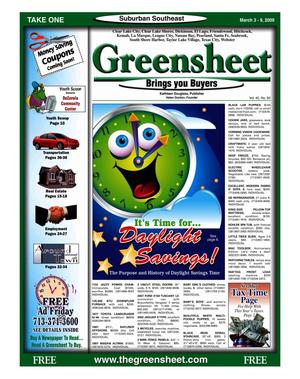 Primary view of object titled 'Greensheet (Houston, Tex.), Vol. 40, No. 50, Ed. 1 Tuesday, March 3, 2009'.