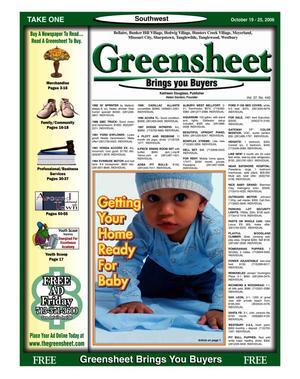 Primary view of object titled 'Greensheet (Houston, Tex.), Vol. 37, No. 440, Ed. 1 Thursday, October 19, 2006'.