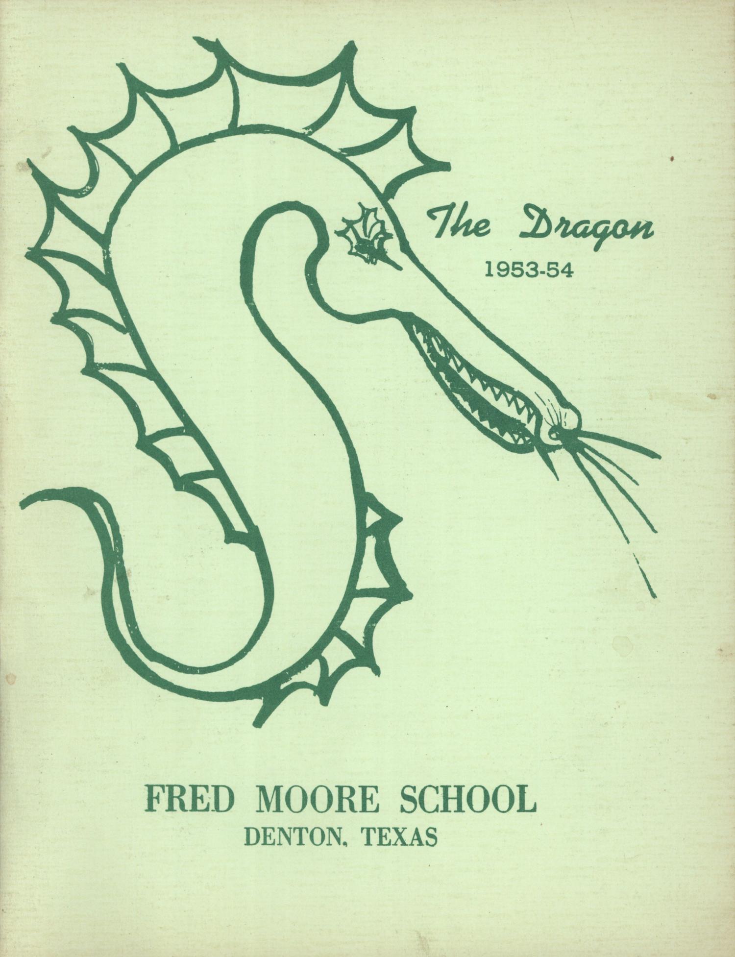 The Dragon, Yearbook of Fred Moore High School, 1953
                                                
                                                    Front Cover
                                                