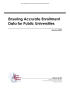 Primary view of Ensuring Accurate Enrollment Data for Public Universities