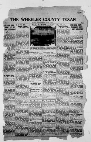Primary view of object titled 'The Wheeler County Texan (Shamrock, Tex.), Vol. 20, No. 38, Ed. 1 Thursday, January 24, 1924'.