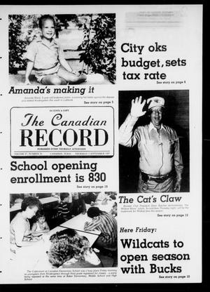Primary view of object titled 'The Canadian Record (Canadian, Tex.), Vol. 97, No. 36, Ed. 1 Thursday, September 3, 1987'.