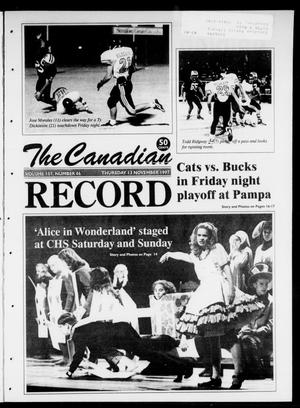 Primary view of object titled 'The Canadian Record (Canadian, Tex.), Vol. 107, No. 46, Ed. 1 Thursday, November 13, 1997'.