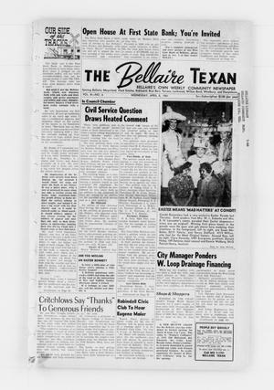 Primary view of object titled 'The Bellaire Texan (Bellaire, Tex.), Vol. 8, No. 6, Ed. 1 Wednesday, April 5, 1961'.