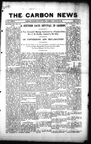 The Carbon News (Carbon, Tex.), Vol. 7, No. 51, Ed. 1 Thursday, August 20, 1908
