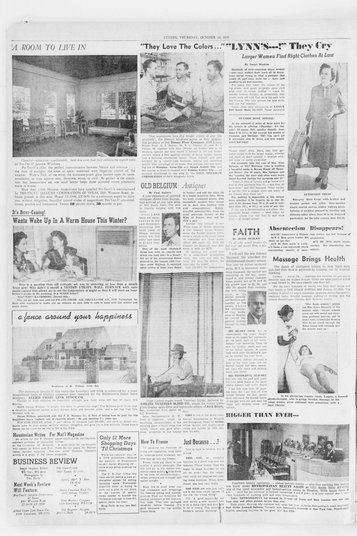 The Bellaire Citizen (Bellaire, Tex.), Vol. 2, No. 29, Ed. 1 Thursday, October 19, 1950
                                                
                                                    [Sequence #]: 2 of 29
                                                