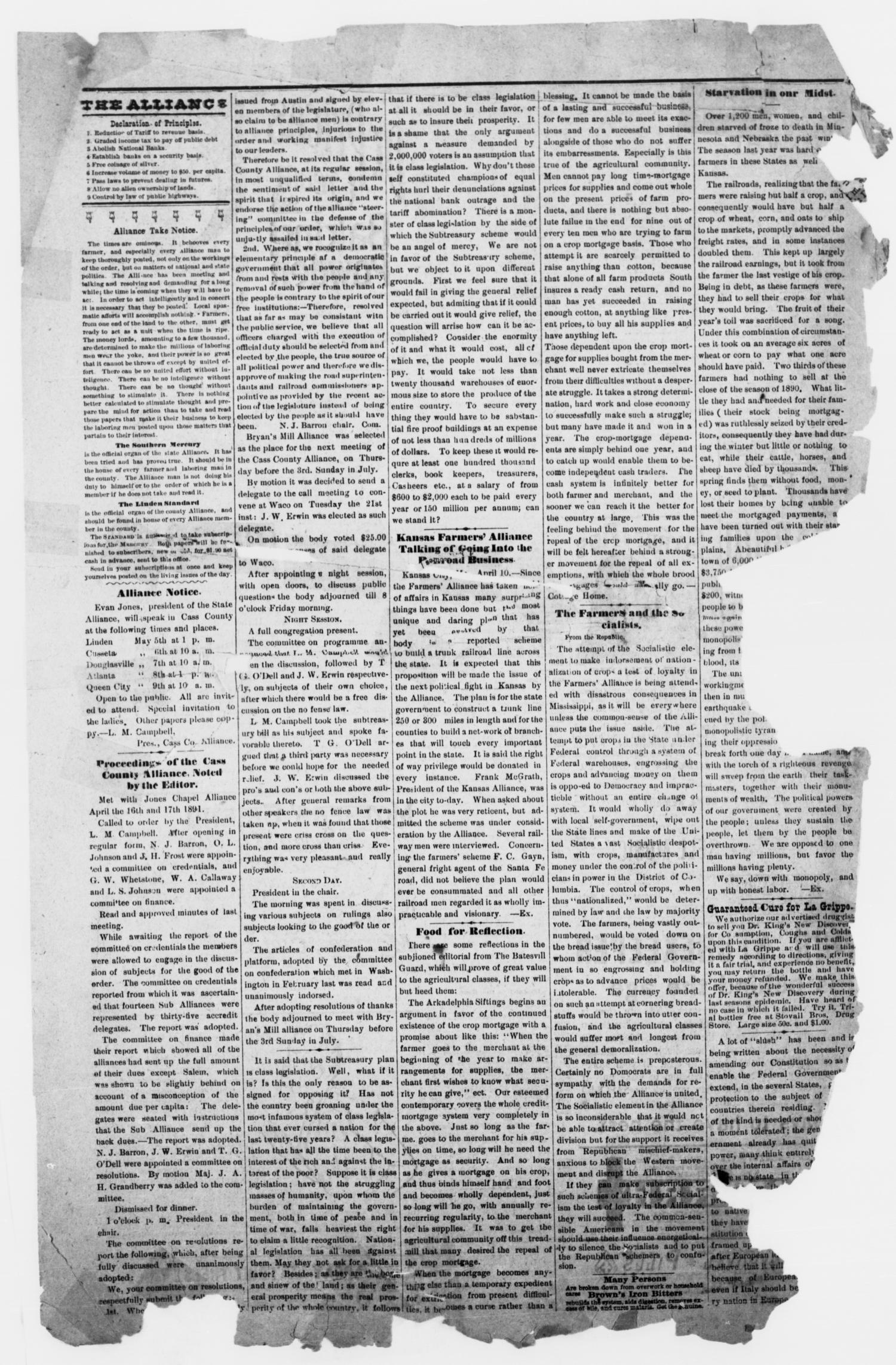 Linden Standard (Linden, Tex.), Vol. 3, No. 19, Ed. 1 Wednesday, April 29, 1891
                                                
                                                    [Sequence #]: 2 of 5
                                                