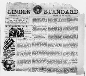 Primary view of object titled 'Linden Standard (Linden, Tex.), Vol. 3, No. 8, Ed. 1 Thursday, February 12, 1891'.