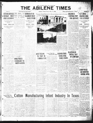 Primary view of object titled 'The Abilene Times (Abilene, Tex.), Vol. 17, No. 13, Ed. 1 Friday, May 11, 1928'.