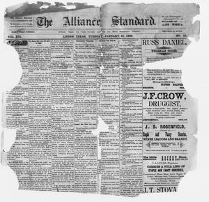 Primary view of object titled 'The Alliance Standard. (Linden, Tex.), Vol. 19, No. 15, Ed. 1 Tuesday, January 21, 1896'.