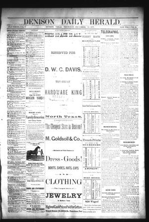 Primary view of Denison Daily Herald. (Denison, Tex.), Vol. 1, No. 86, Ed. 1 Thursday, December 13, 1877