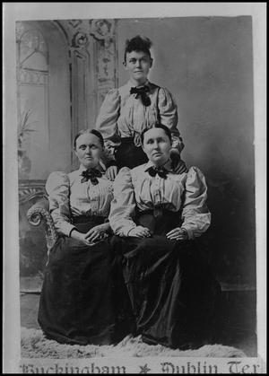 Primary view of object titled '[Photograph of Three Lowry Sisters]'.