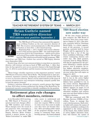 Primary view of object titled 'TRS News, March 2011'.