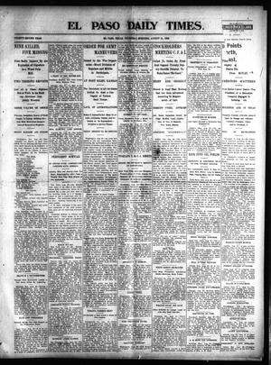 Primary view of object titled 'El Paso Daily Times. (El Paso, Tex.), Vol. 22, Ed. 1 Thursday, August 21, 1902'.