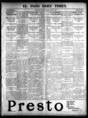 Primary view of El Paso Daily Times. (El Paso, Tex.), Vol. 22, Ed. 1 Saturday, October 11, 1902
