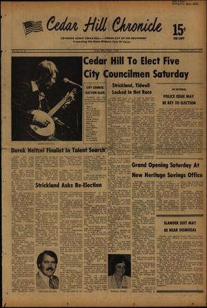 Primary view of object titled 'Cedar Hill Chronicle (Cedar Hill, Tex.), Vol. 12, No. 32, Ed. 1 Thursday, April 1, 1976'.