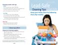 Pamphlet: Lead Safe, Cleaning Tips