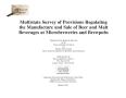 Primary view of Multistate Survey of Provisions Regulating the Manufacture and Sale of Beer and Malt Beverages at Microbreweries and Brewpubs