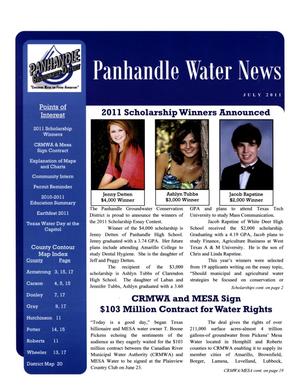 Primary view of object titled 'Panhandle Water News, July 2011'.