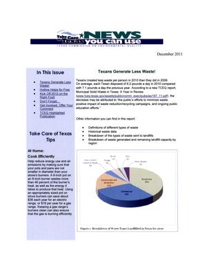 Primary view of object titled 'Take Care of Texas: News You Can Use, December 2011'.