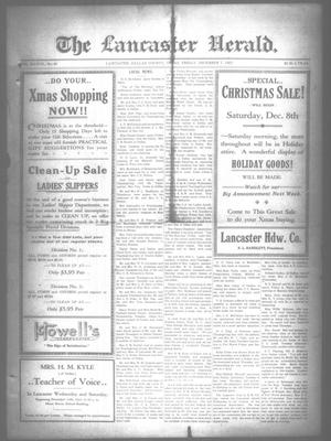 Primary view of object titled 'The Lancaster Herald. (Lancaster, Tex.), Vol. 37, No. 46, Ed. 1 Friday, December 7, 1923'.
