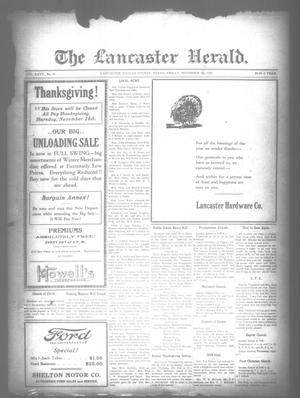 Primary view of object titled 'The Lancaster Herald. (Lancaster, Tex.), Vol. 35, No. 45, Ed. 1 Thursday, November 24, 1921'.