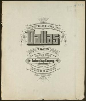 Primary view of object titled 'Dallas 1922, Volume Four - Title Page'.