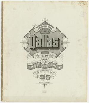 Primary view of object titled 'Dallas 1905, Volume Two - Title Page'.