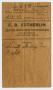 Thumbnail image of item number 1 in: '[E. B. Sutherlin Envelope]'.