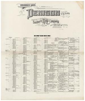Primary view of object titled 'Denison 1930 - Index'.