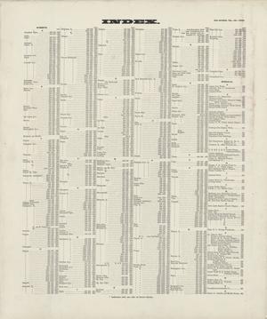 Primary view of object titled 'San Antonio 1912, Volume Three - Index'.