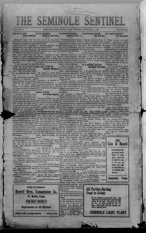 Primary view of object titled 'The Seminole Sentinel (Seminole, Tex.), Vol. 13, No. 40, Ed. 1 Thursday, December 11, 1919'.