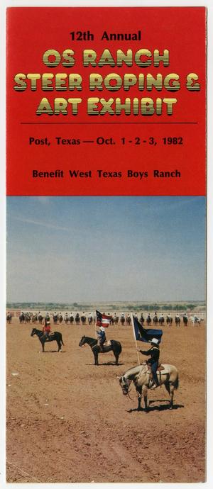 [Brochure: 12th Annual OS Ranch Steer Roping & Art Exhibit]