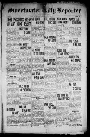 Primary view of object titled 'Sweetwater Daily Reporter (Sweetwater, Tex.), Vol. 3, No. 748, Ed. 1 Thursday, January 11, 1917'.