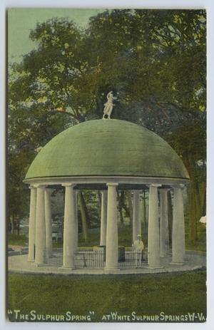 Primary view of object titled '[Postcard of Sulphur Spring at Greenbrier]'.