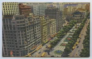 Primary view of object titled '[Postcard of Praca Marechal Floriano]'.