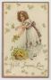 Postcard: [Postcard of Girl With Basket of Yellow Flowers]
