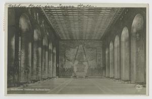 Primary view of object titled '[Postcard of Golden Hall in Town Hall]'.