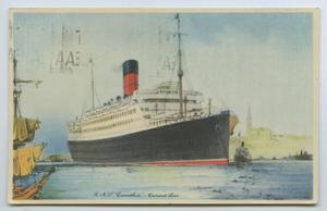 Primary view of object titled '[Postcard of Ship "Carinthia"]'.