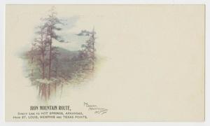 Primary view of object titled '[Postcard of the Iron Mountain Route, Ozark Mountains]'.