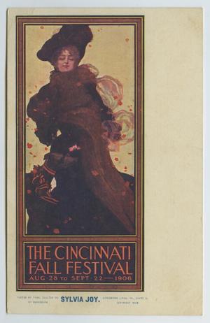 Primary view of object titled '[Postcard of Cincinnati Fall Festival]'.