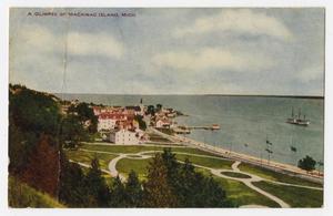Primary view of object titled '[Postcard of Mackinac Island in Michigan]'.