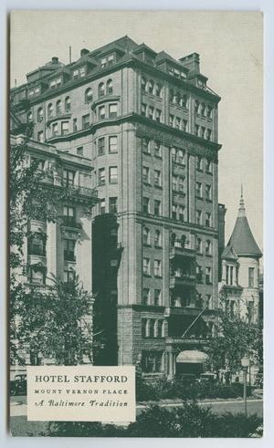Primary view of object titled '[Postcard of The Stafford Hotel]'.